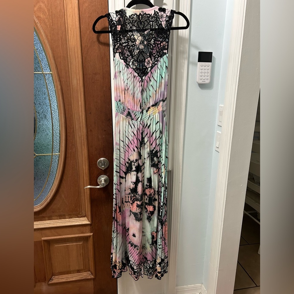 Spell and the gypsy Lucy in the sky tie dye button down lace dress and duster - Picture 11 of 16